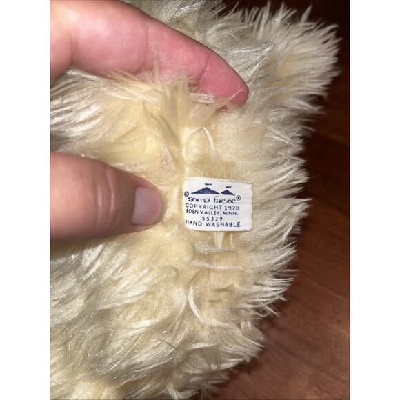 Vintage 1978 Animal Fair Pastel Yellow Cottontail Bunny 17” Plush Big Eyes - Picture 3 of 6